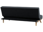 Sofa Bed FROYA Fabric Dark Grey 3 Seater