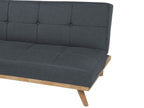 Sofa Bed FROYA Fabric Dark Grey 3 Seater