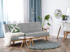 Sofa Bed FROYA Fabric Light Grey 3 Seater