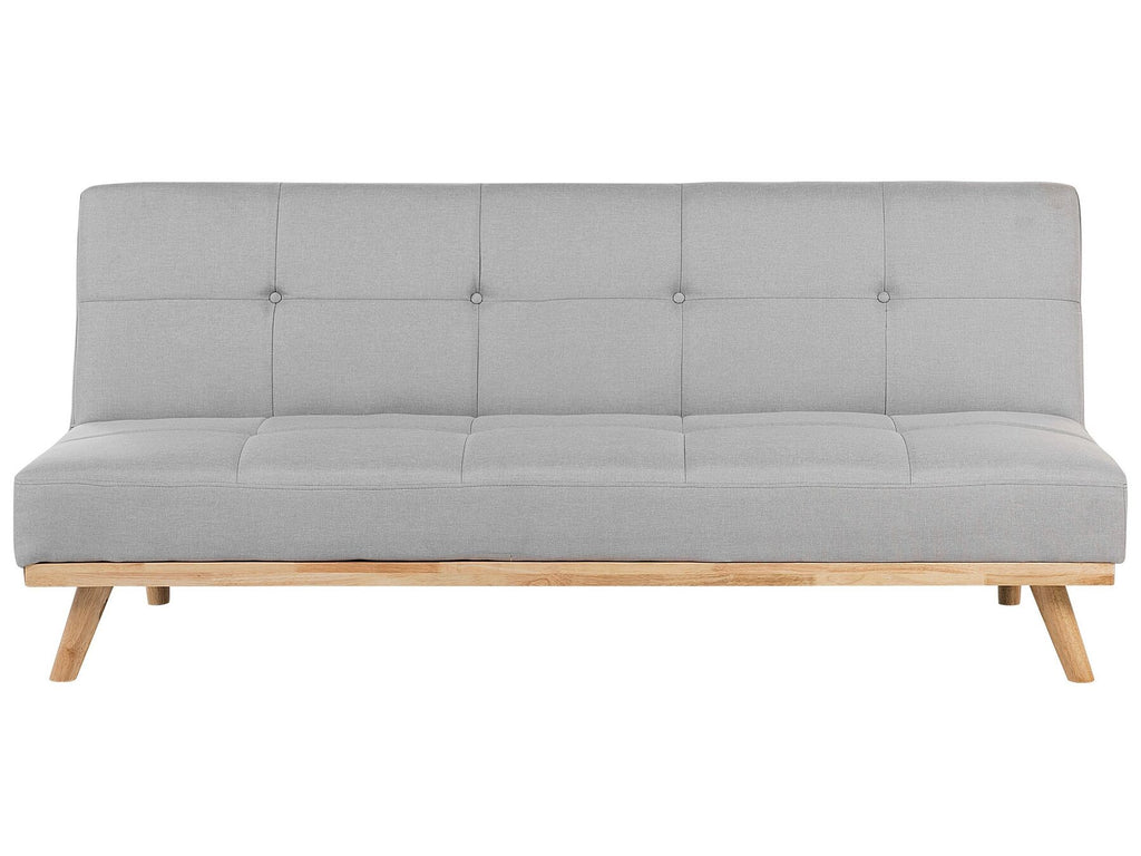 Sofa Bed FROYA Fabric Light Grey 3 Seater