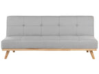 Sofa Bed FROYA Fabric Light Grey 3 Seater