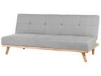 Sofa Bed FROYA Fabric Light Grey 3 Seater