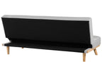 Sofa Bed FROYA Fabric Light Grey 3 Seater