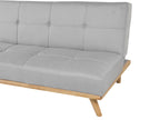 Sofa Bed FROYA Fabric Light Grey 3 Seater