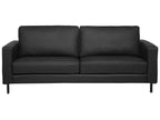 3 Seater Leather Sofa Black SAVALEN