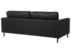 3 Seater Leather Sofa Black SAVALEN