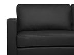 3 Seater Leather Sofa Black SAVALEN