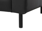 3 Seater Leather Sofa Black SAVALEN
