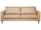 3 Seater Faux Leather Sofa Beige SAVALEN
