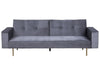 Sofa Bed Velvet Grey 3 Seater
