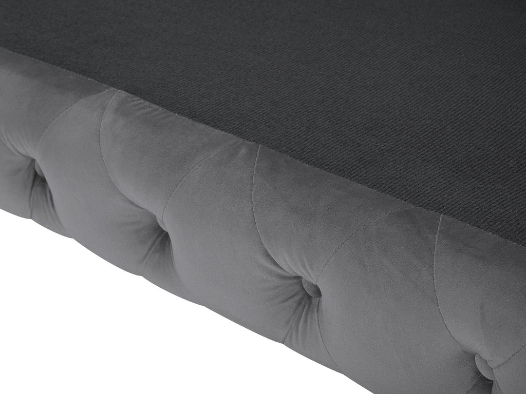 3 Seater Velvet Fabric Sofa Grey SOTRA