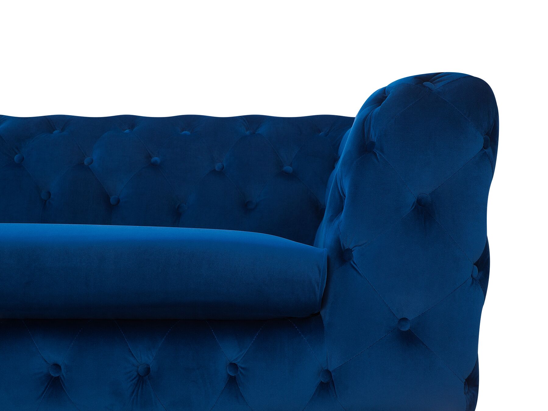 3 Seater Velvet Fabric Sofa Cobalt Blue SOTRA