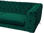 3 Seater Velvet Fabric Sofa Emerald Green SOTRA