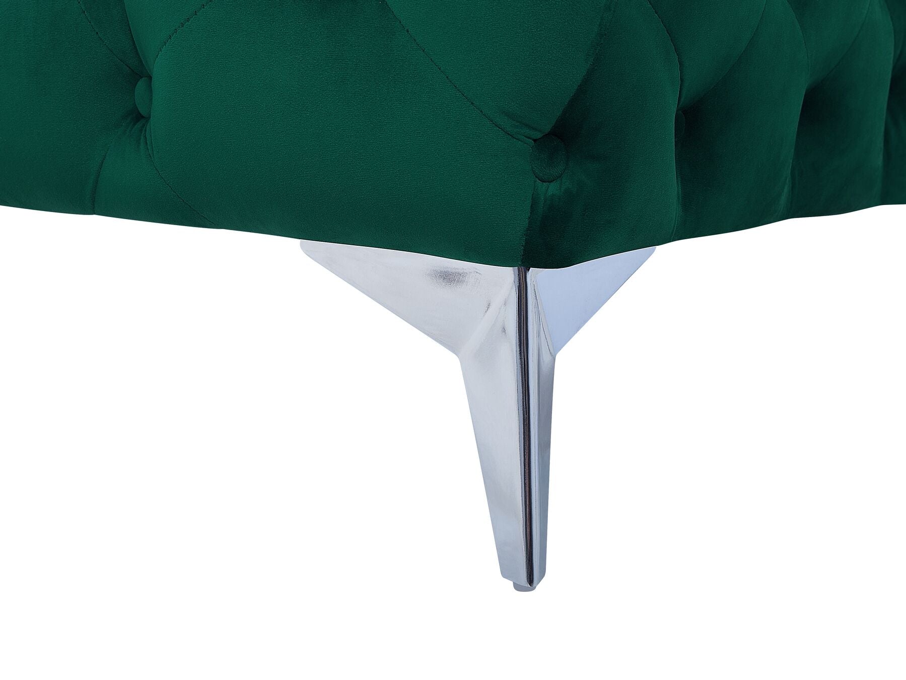 3 Seater Velvet Fabric Sofa Emerald Green SOTRA