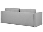 Sofa Bed EKSJO Fabric Light Grey with Storage 3 Seater