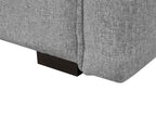 Sofa Bed EKSJO Fabric Light Grey with Storage 3 Seater