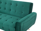 Sofa Bed SELNES Velvet Emerald Green 3 Seater
