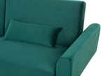 Sofa Bed EINA Velvet Emerald Green 3 Seater