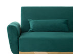 Sofa Bed EINA Velvet Emerald Green 3 Seater