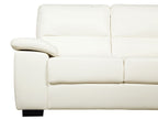 2 Seater Faux Leather Sofa Cream VOGAR