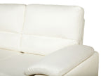 2 Seater Faux Leather Sofa Cream VOGAR