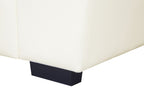 2 Seater Faux Leather Sofa Cream VOGAR