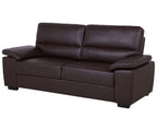 3 Seater Faux Leather Sofa Brown VOGAR