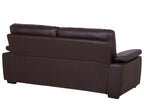 3 Seater Faux Leather Sofa Brown VOGAR