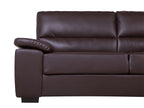3 Seater Faux Leather Sofa Brown VOGAR