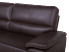 3 Seater Faux Leather Sofa Brown VOGAR