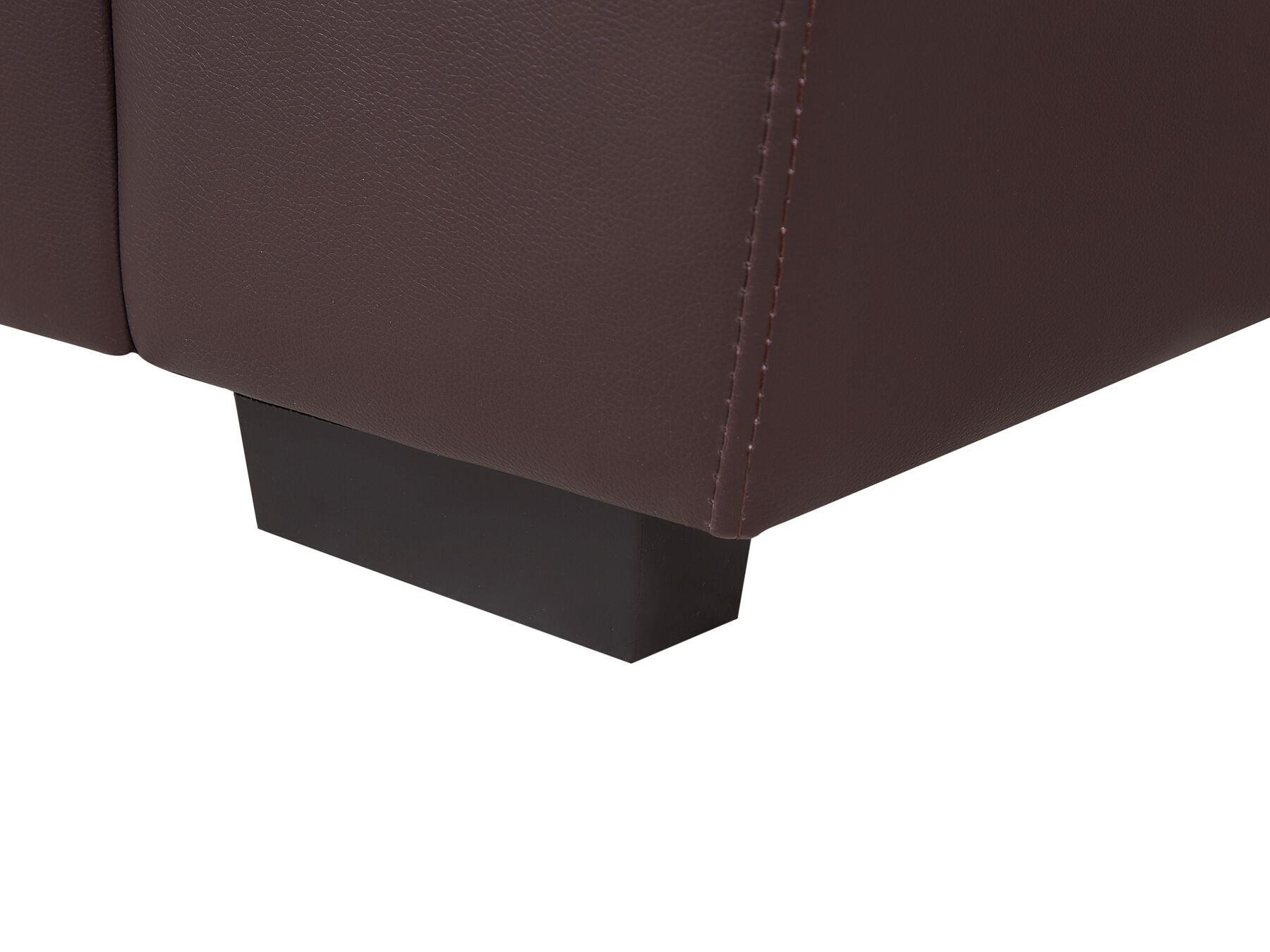 3 Seater Faux Leather Sofa Brown VOGAR
