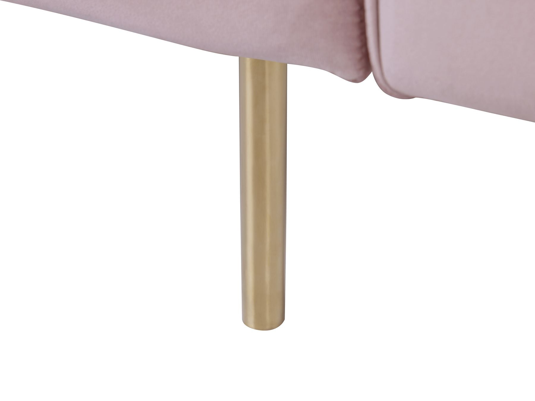 Sofa Bed VISNES Velvet Pink 3 Seater