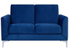 2 Seater Velvet Sofa Navy Blue