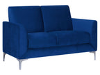 2 Seater Velvet Sofa Navy Blue FENES