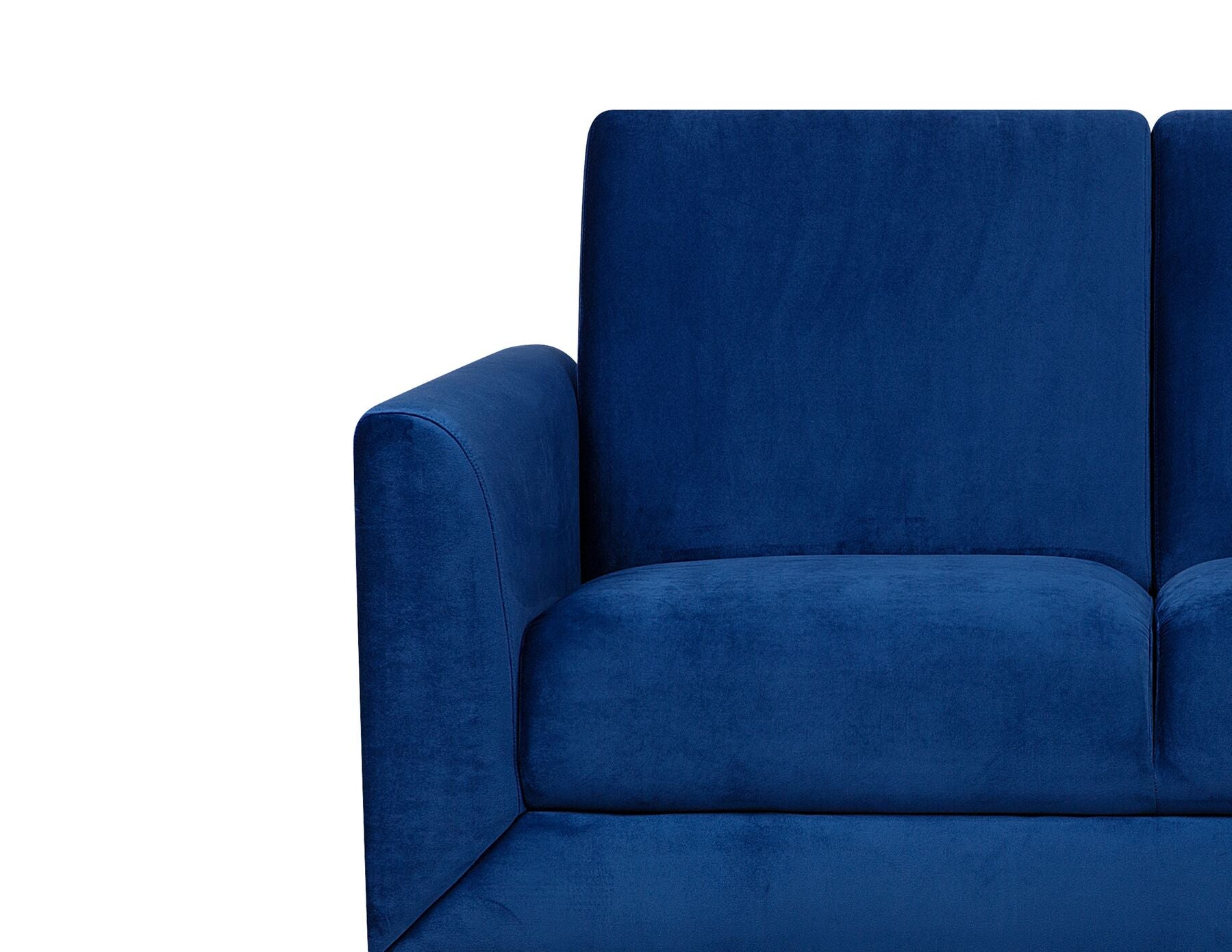 2 Seater Velvet Sofa Navy Blue FENES