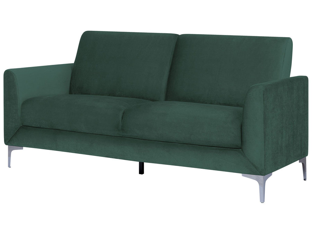 3 Seater Velvet Sofa Green FENES