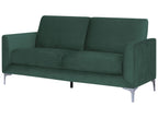 3 Seater Velvet Sofa Green FENES