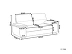 3 Seater Faux Leather Sofa Brown VOGAR