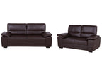 3 Seater Faux Leather Sofa Brown VOGAR