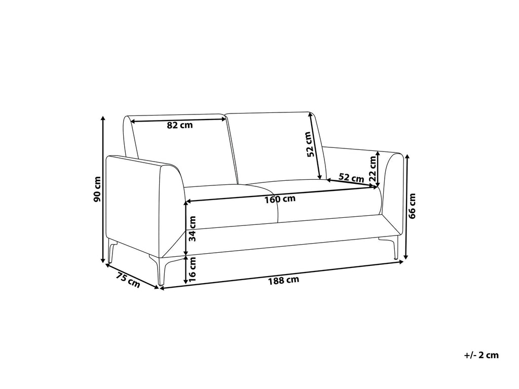 3 Seater Velvet Sofa Green FENES