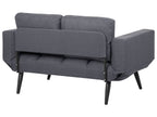 Fabric Sofa Bed Dark Grey BREKKE