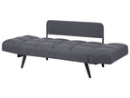 Fabric Sofa Bed Dark Grey BREKKE