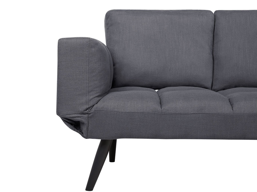 Fabric Sofa Bed Dark Grey BREKKE