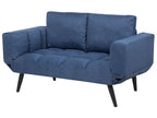 Fabric Sofa Bed Navy Blue BREKKE
