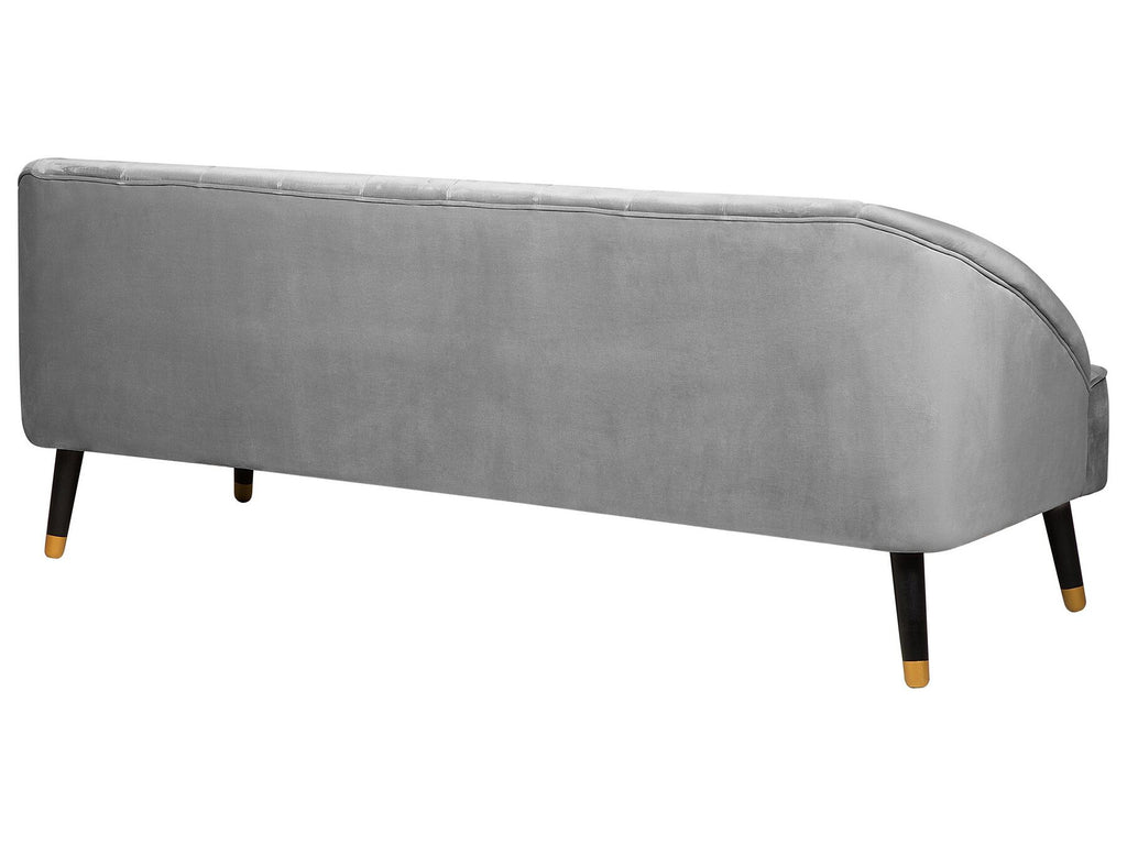 3 Seater Velvet Sofa Light Grey ALSVAG