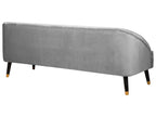3 Seater Velvet Sofa Light Grey ALSVAG