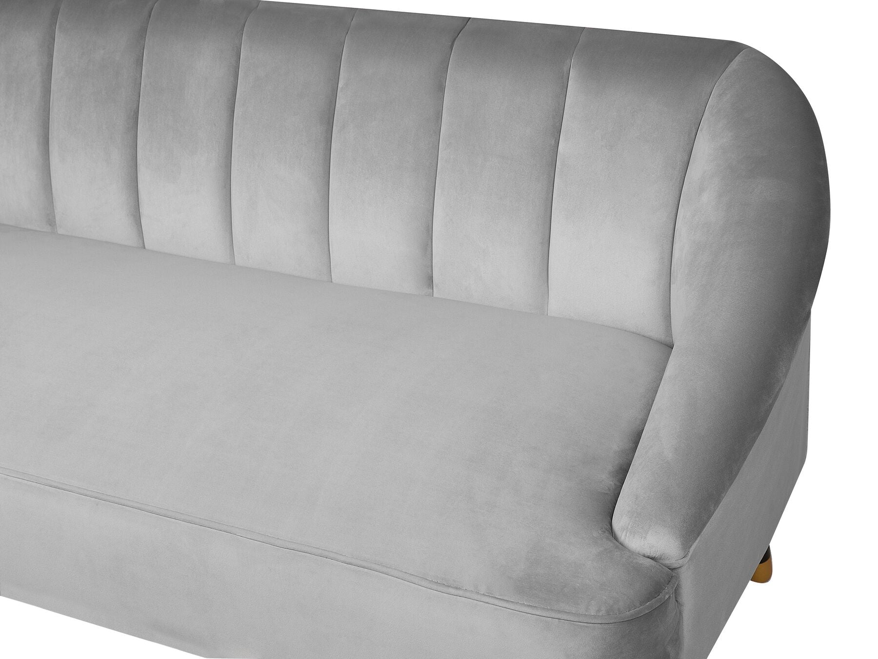 3 Seater Velvet Sofa Light Grey ALSVAG