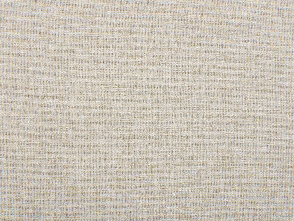3 Seater Fabric Sofa Nailhead Trim Beige CHESTERFIELD
