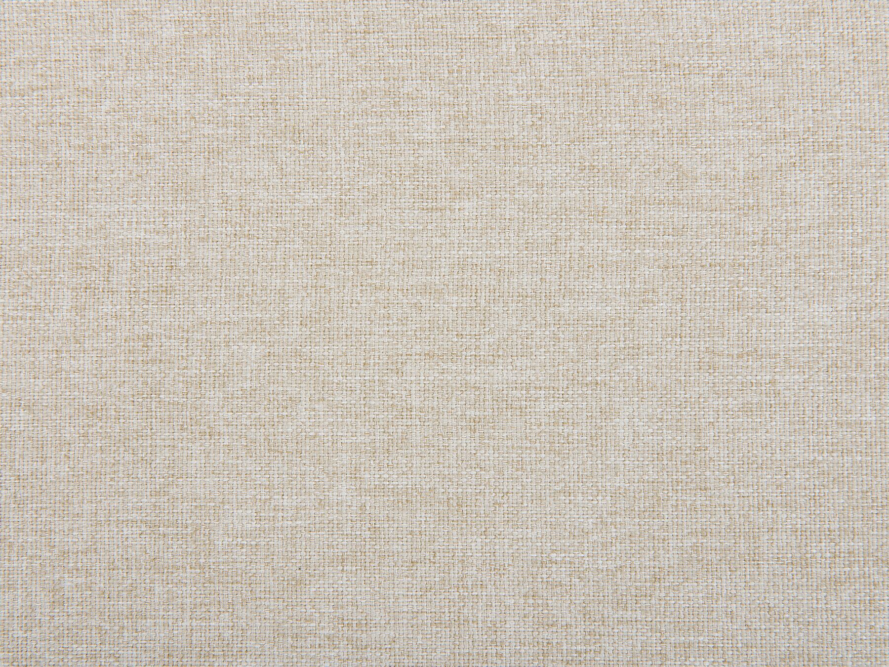 3 Seater Fabric Sofa Nailhead Trim Beige CHESTERFIELD