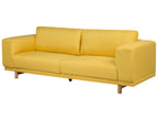 3 Seater Fabric Sofa Yellow NIVALA